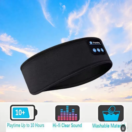 Black Bluetooth sleep headband