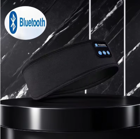 Black headband with Bluetooth